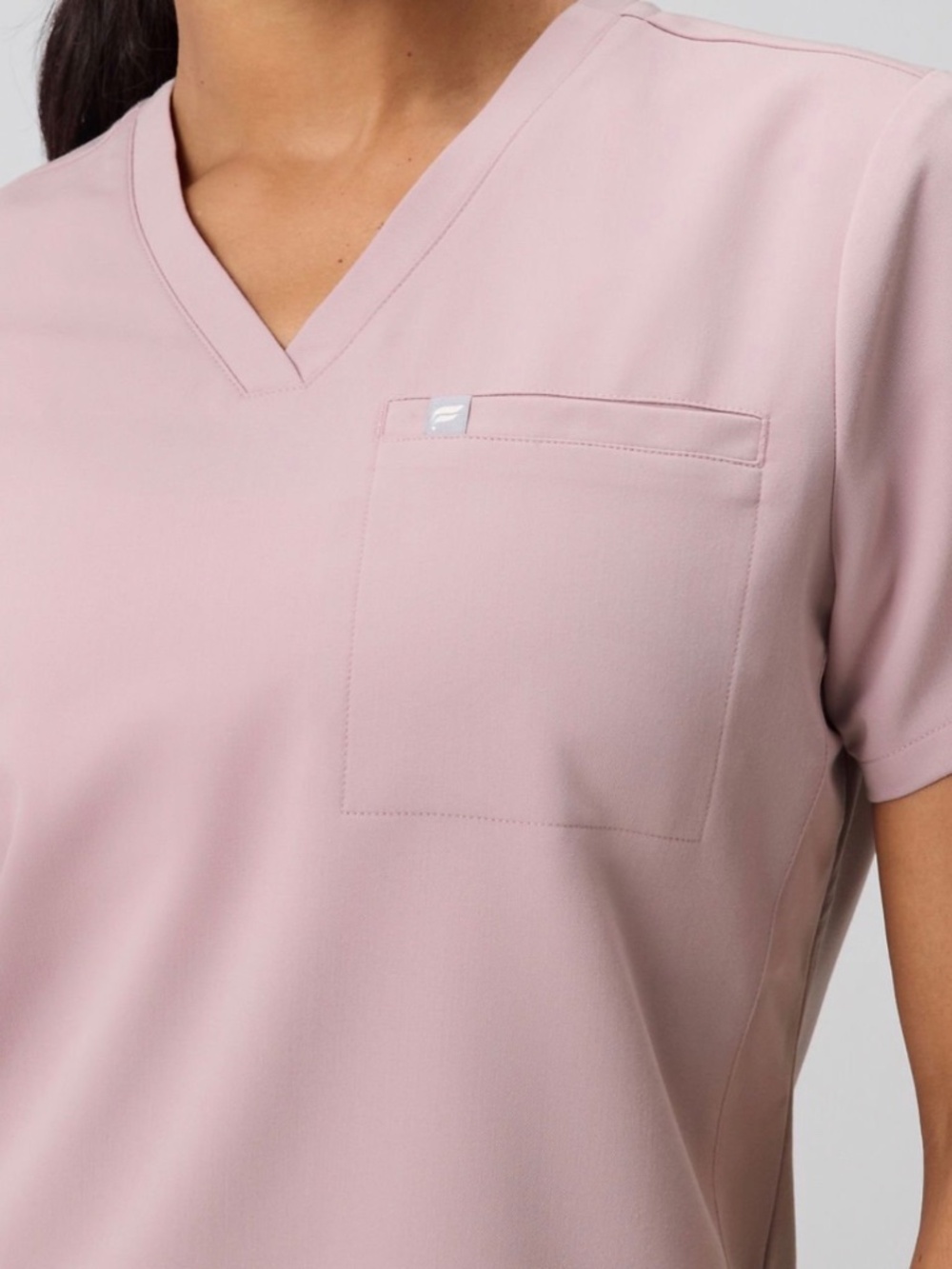 Fabletics Rose Quartz SET (one pocket scrub top and jogger) bottom) - Picture 3 of 7